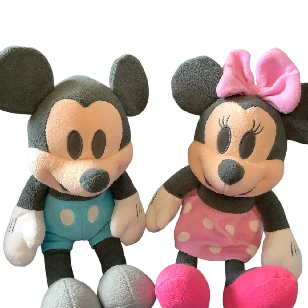Mickey & Minnie Mouse Disney Baby Plush Dolls Toys Set 10” Sitting‎